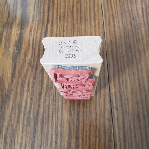 Great Impressions Tropical Summer Themed 4 X 2 Inch Rubber Stamp - Picture 5 of 9